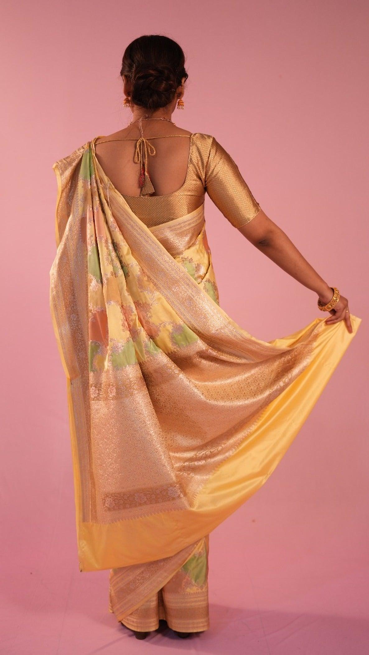 Banarasi Rang Kart Saree