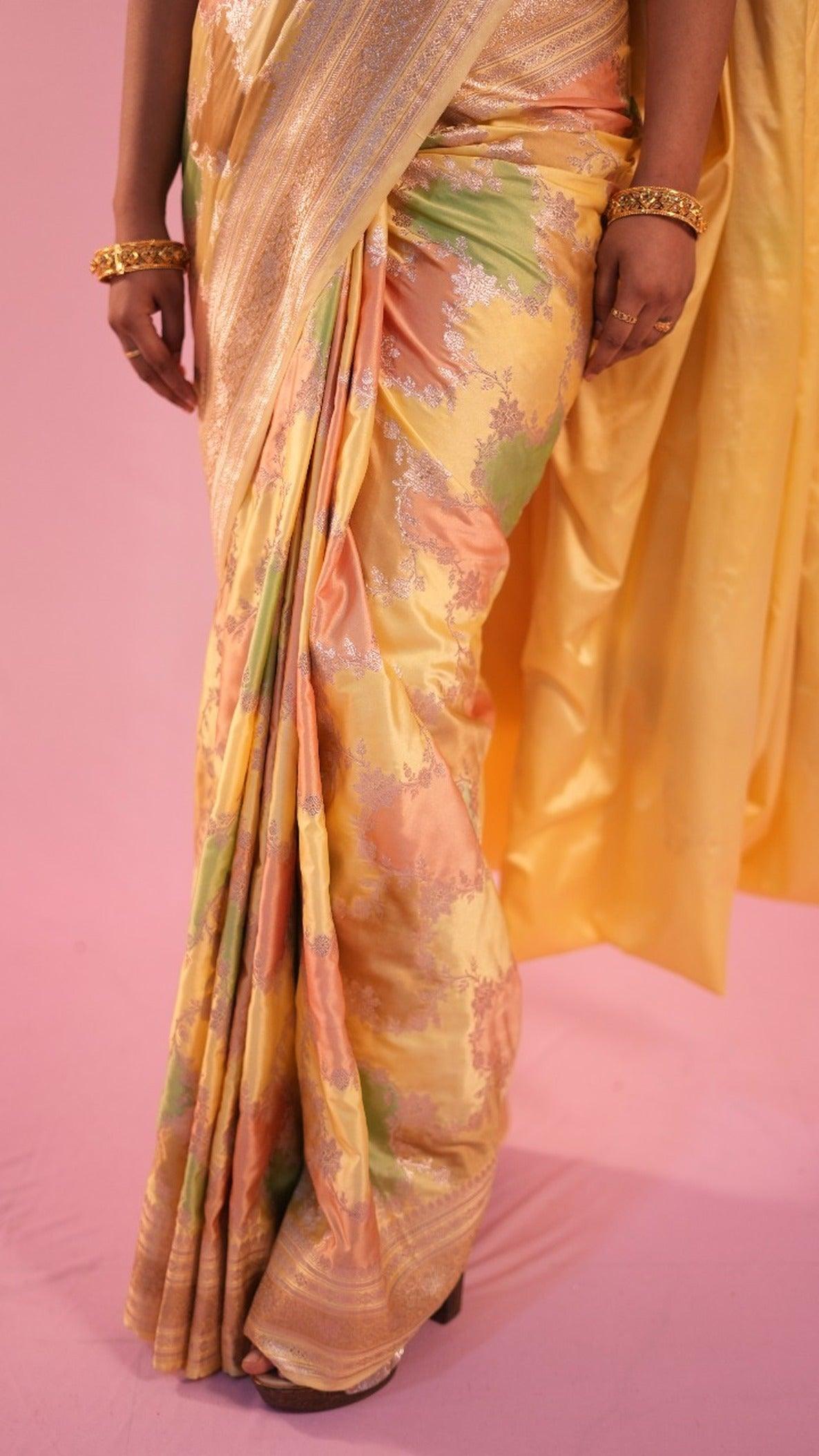 Banarasi Rang Kart Saree
