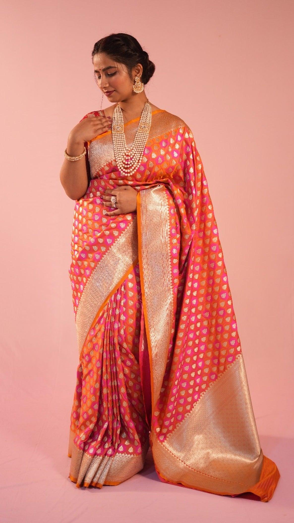 Banarasi HoneyComb Rangkart Saree