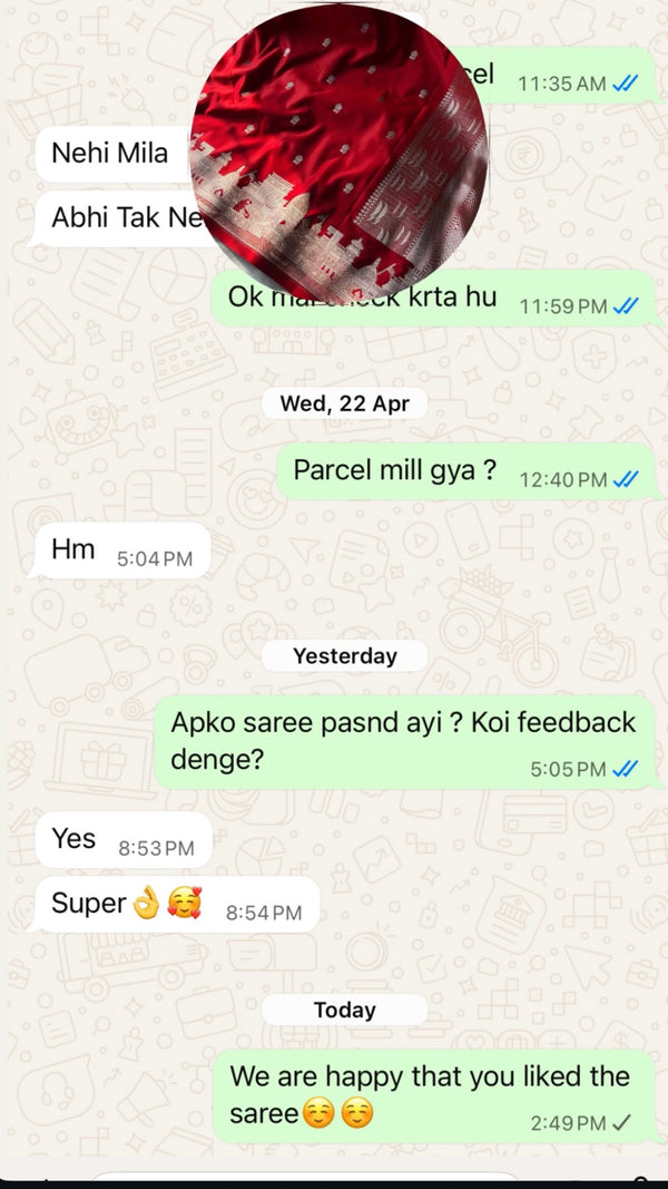 WhatsApp screenshot from Meera Patel