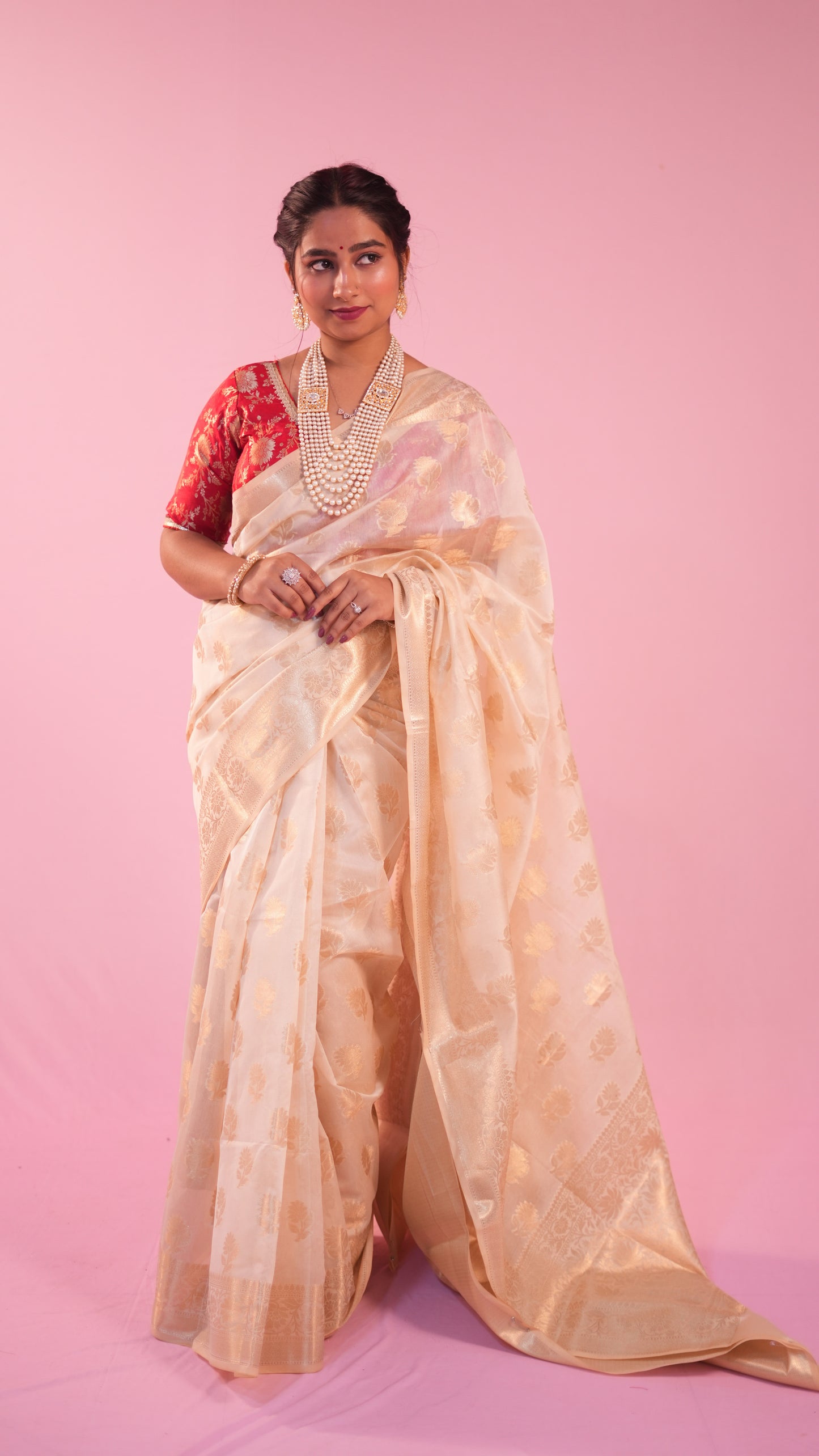 Black georgette meena Kari saree