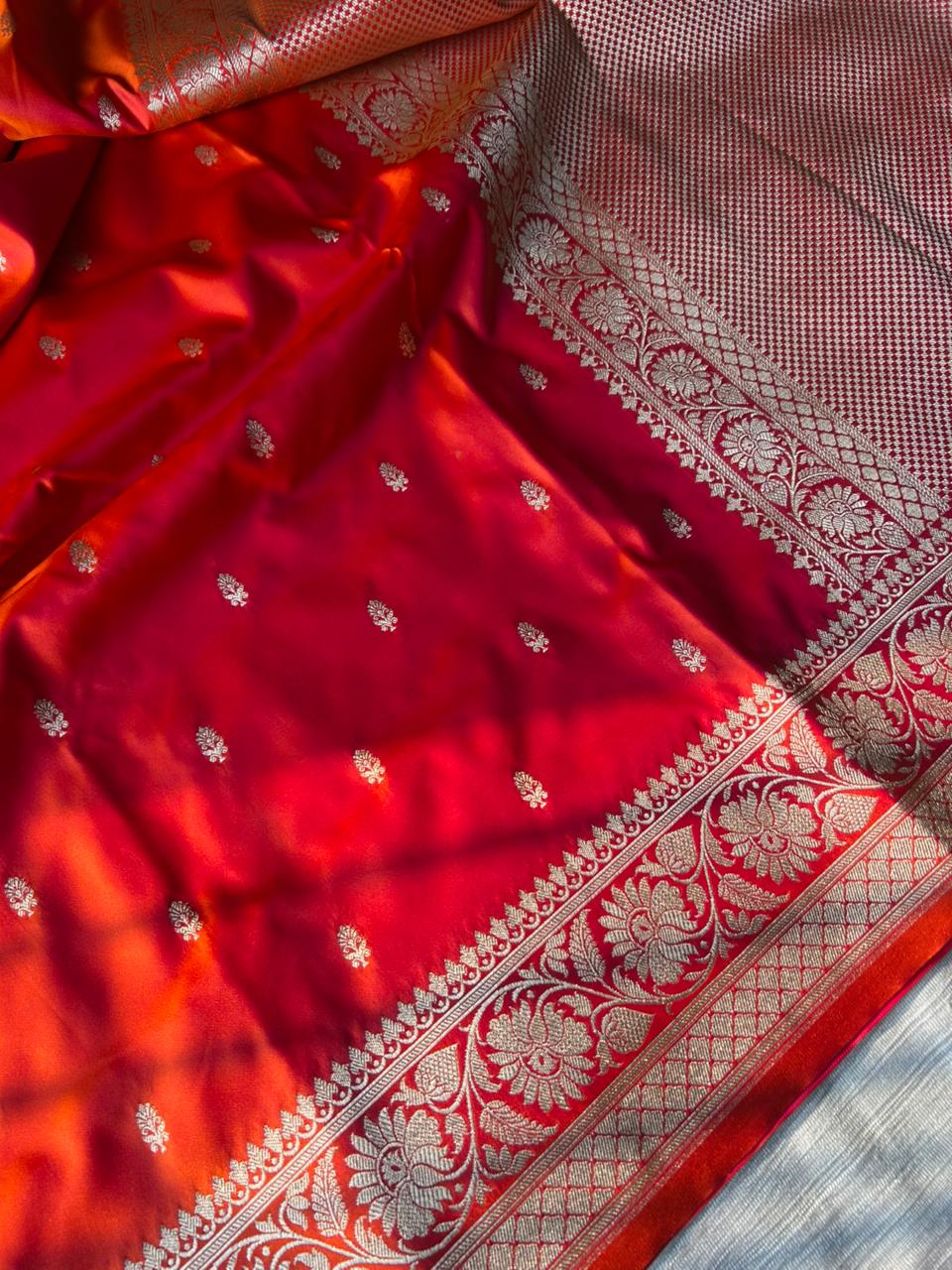 Samantha Celebrity Inspired Dual Shade Orange Saree | Soft Mashru Silk