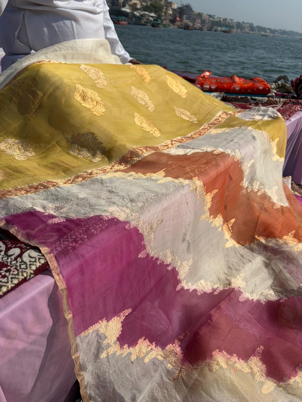 Designer Organza Handloom Saree – Rangkat Half & Half Concept | Sona Rupa Zari | Premium Banarasi Saree