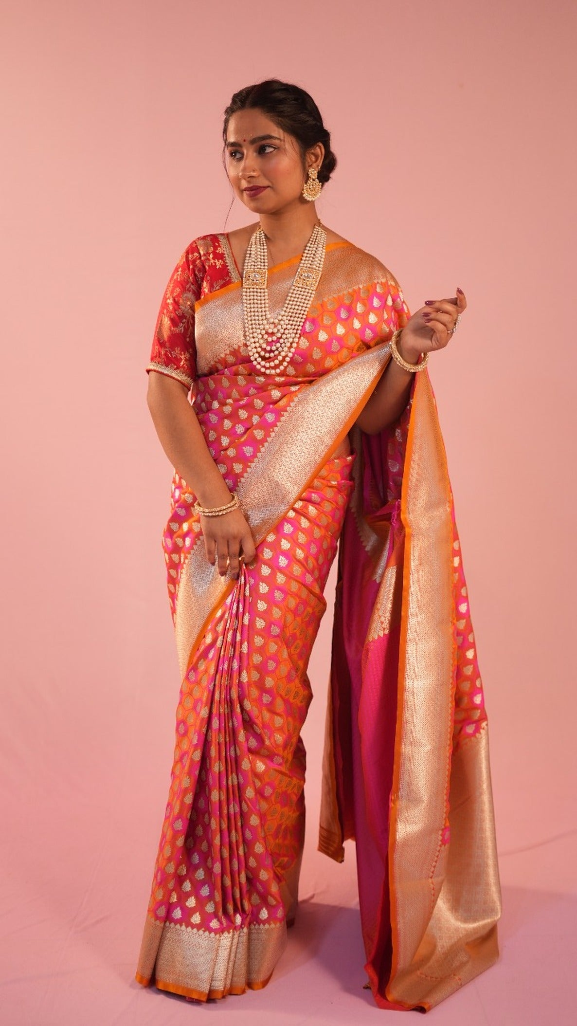 Banarasi HoneyComb Rangkart Saree