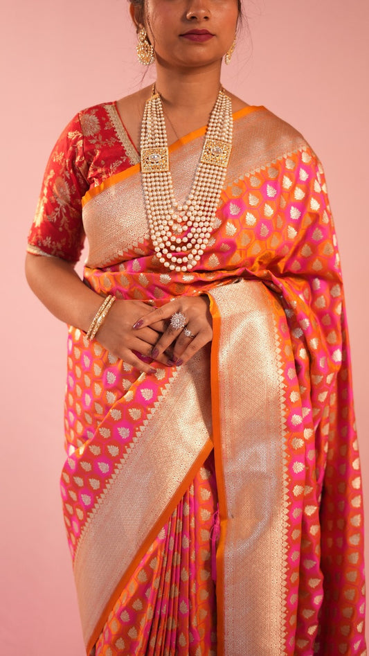 Banarasi HoneyComb Rangkart Saree